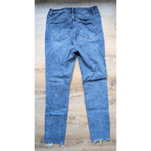 Risen Jeans - Raw Hem - Tapered Leg - High Rise - Crossover Zip - Size 15/32 - Picture 3 of 5